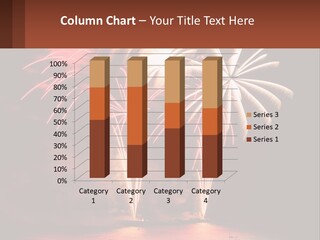 Fireworks Are Lit Up In The Night Sky PowerPoint Template