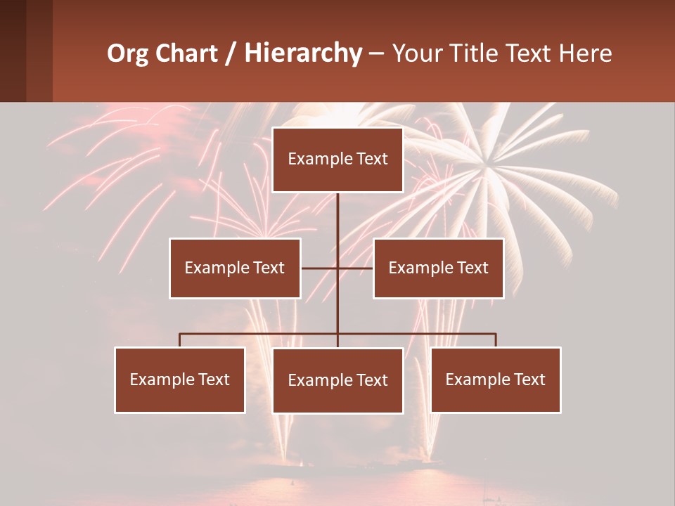 Fireworks Are Lit Up In The Night Sky PowerPoint Template