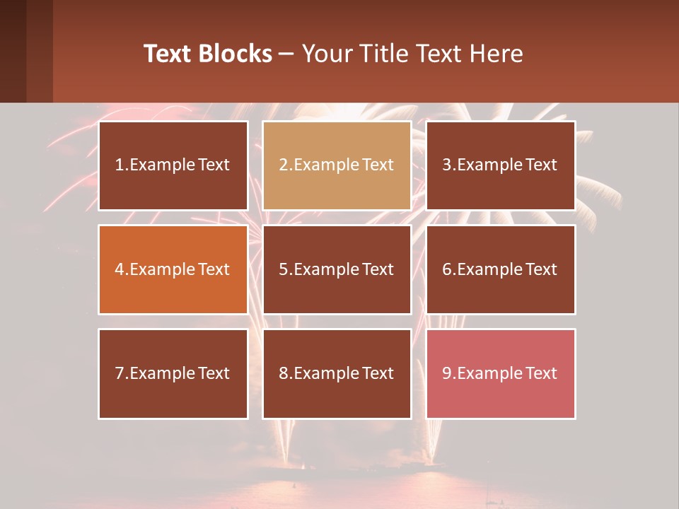 Fireworks Are Lit Up In The Night Sky PowerPoint Template