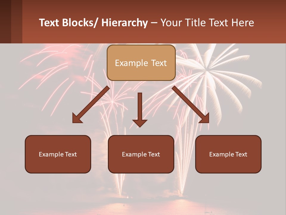 Fireworks Are Lit Up In The Night Sky PowerPoint Template