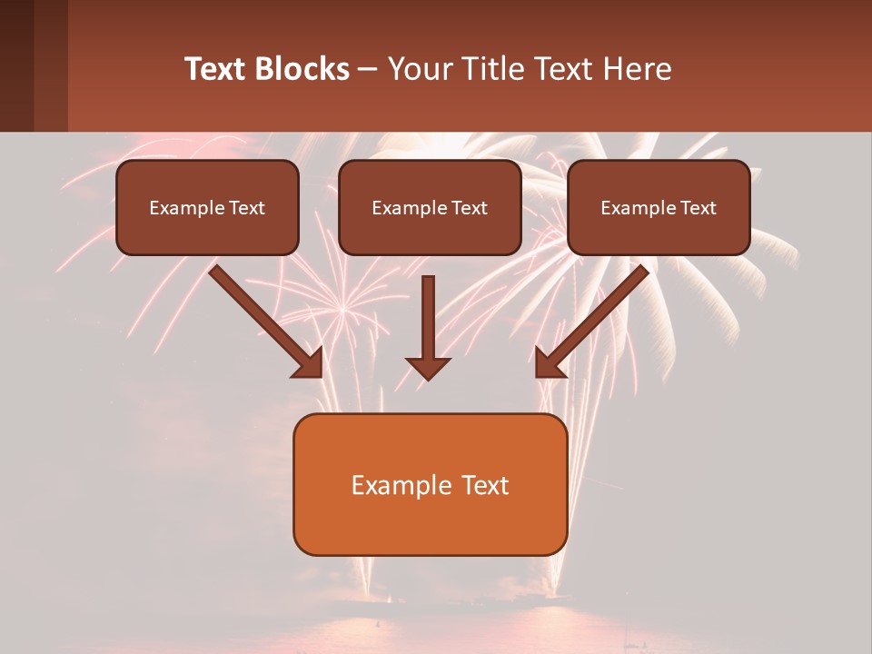 Fireworks Are Lit Up In The Night Sky PowerPoint Template