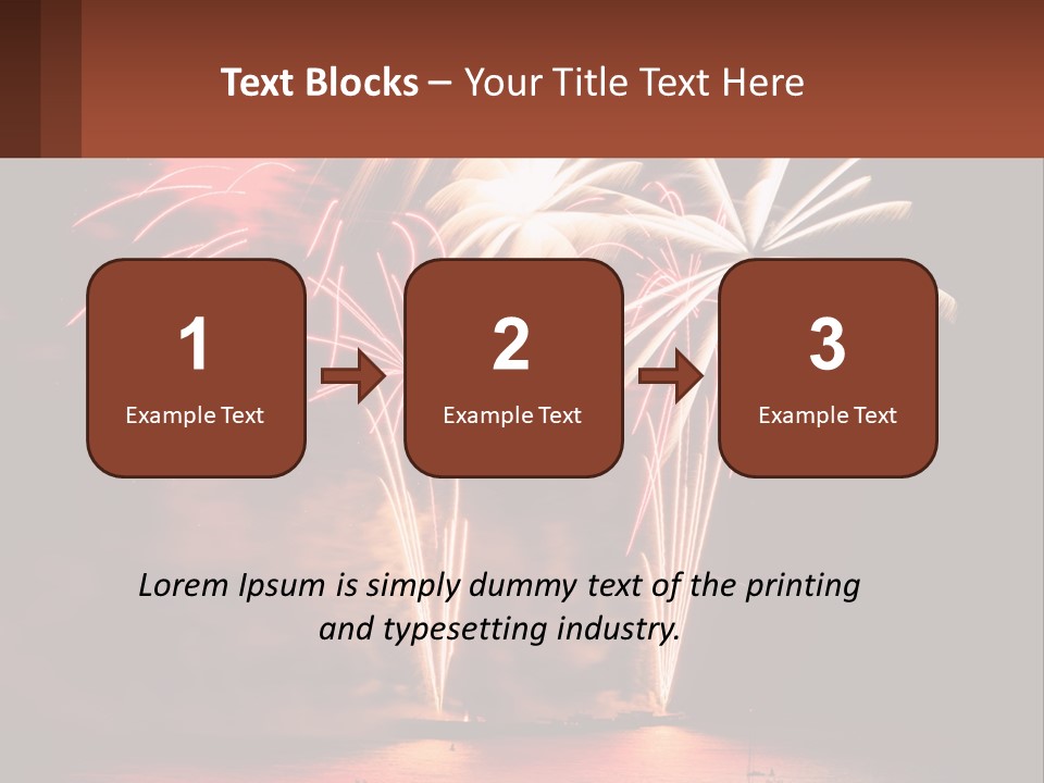 Fireworks Are Lit Up In The Night Sky PowerPoint Template