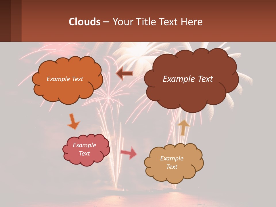 Fireworks Are Lit Up In The Night Sky PowerPoint Template