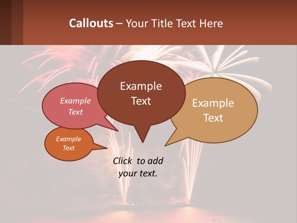 Fireworks Are Lit Up In The Night Sky PowerPoint Template