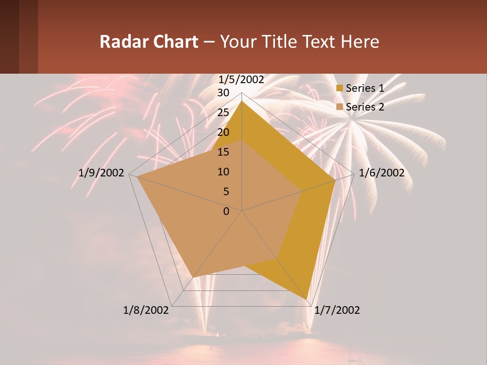 Fireworks Are Lit Up In The Night Sky PowerPoint Template