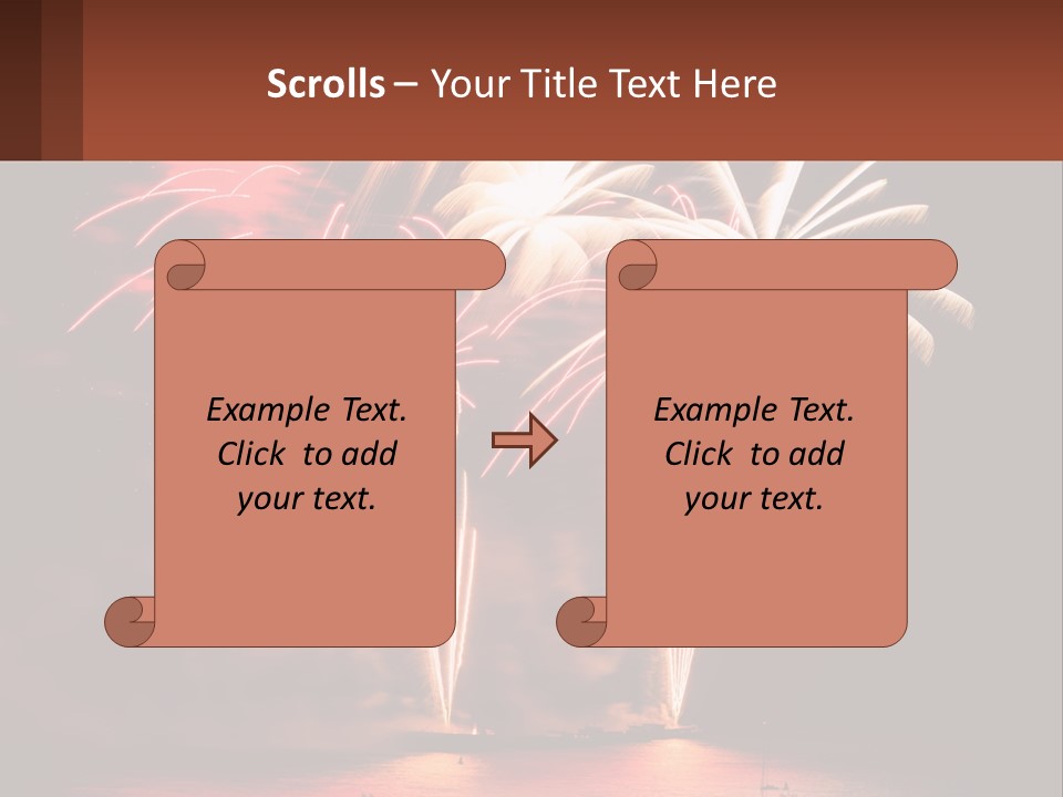 Fireworks Are Lit Up In The Night Sky PowerPoint Template