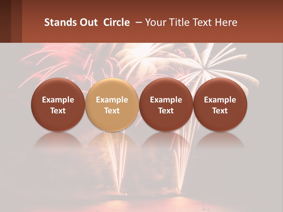 Fireworks Are Lit Up In The Night Sky PowerPoint Template