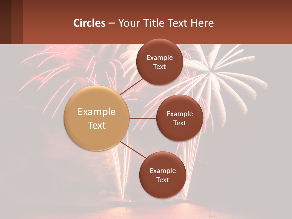 Fireworks Are Lit Up In The Night Sky PowerPoint Template