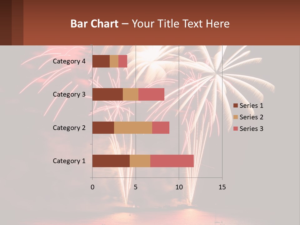 Fireworks Are Lit Up In The Night Sky PowerPoint Template