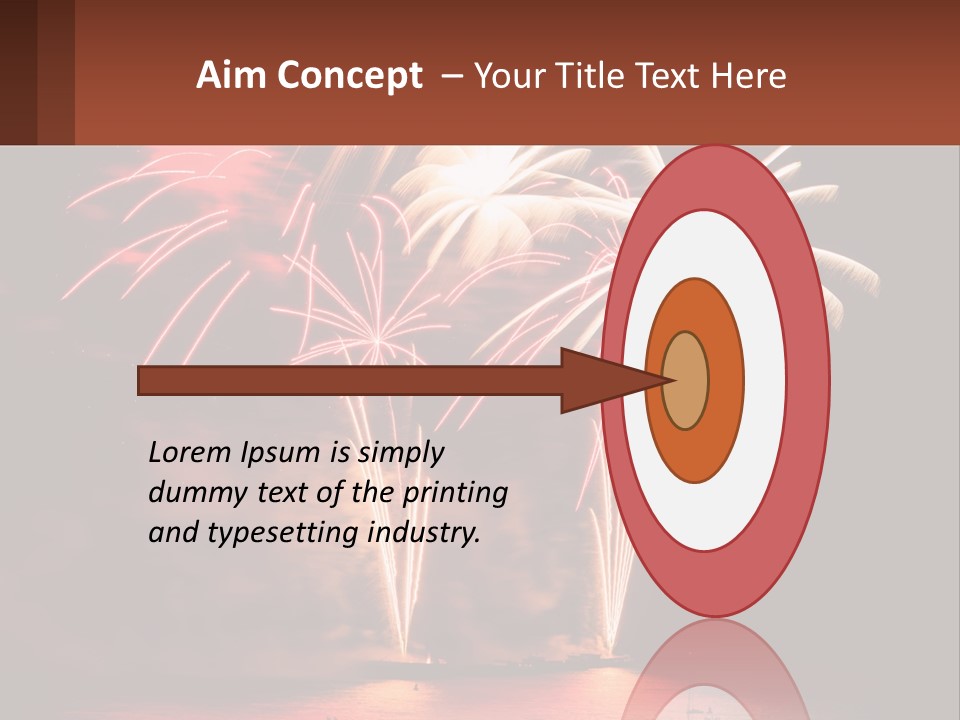 Fireworks Are Lit Up In The Night Sky PowerPoint Template