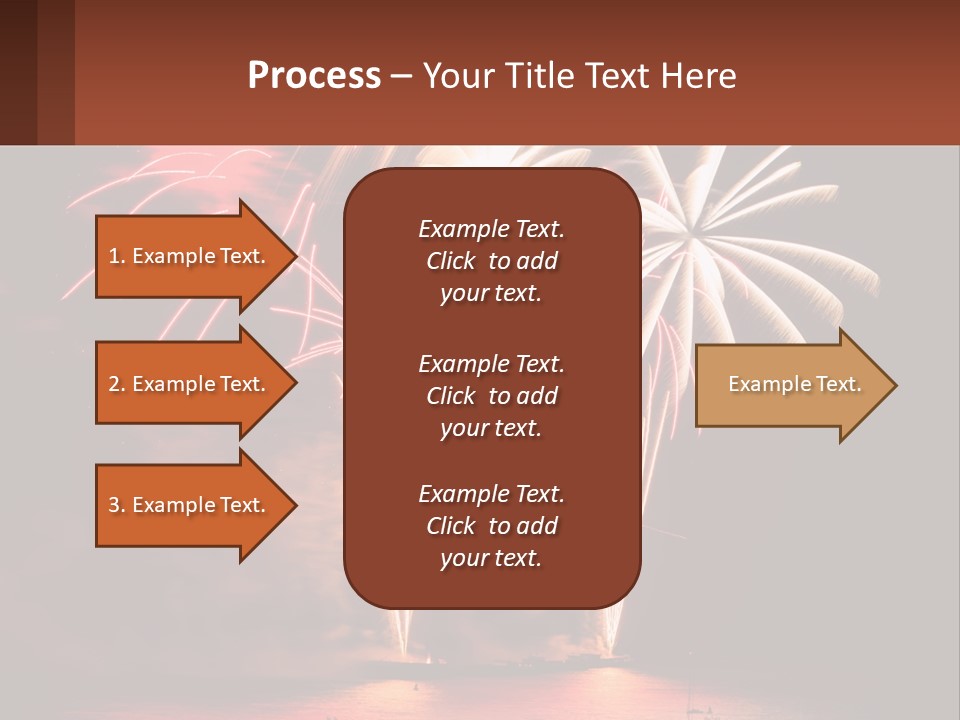 Fireworks Are Lit Up In The Night Sky PowerPoint Template