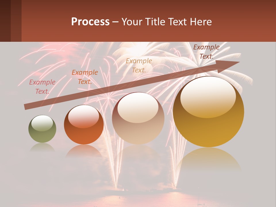 Fireworks Are Lit Up In The Night Sky PowerPoint Template