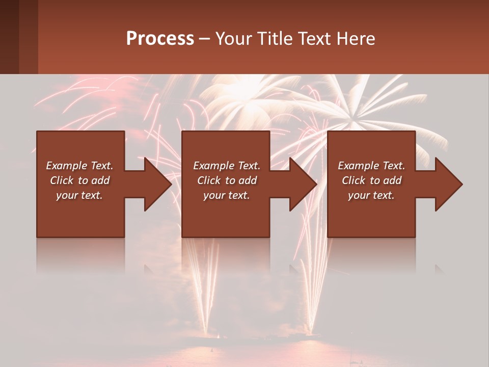 Fireworks Are Lit Up In The Night Sky PowerPoint Template