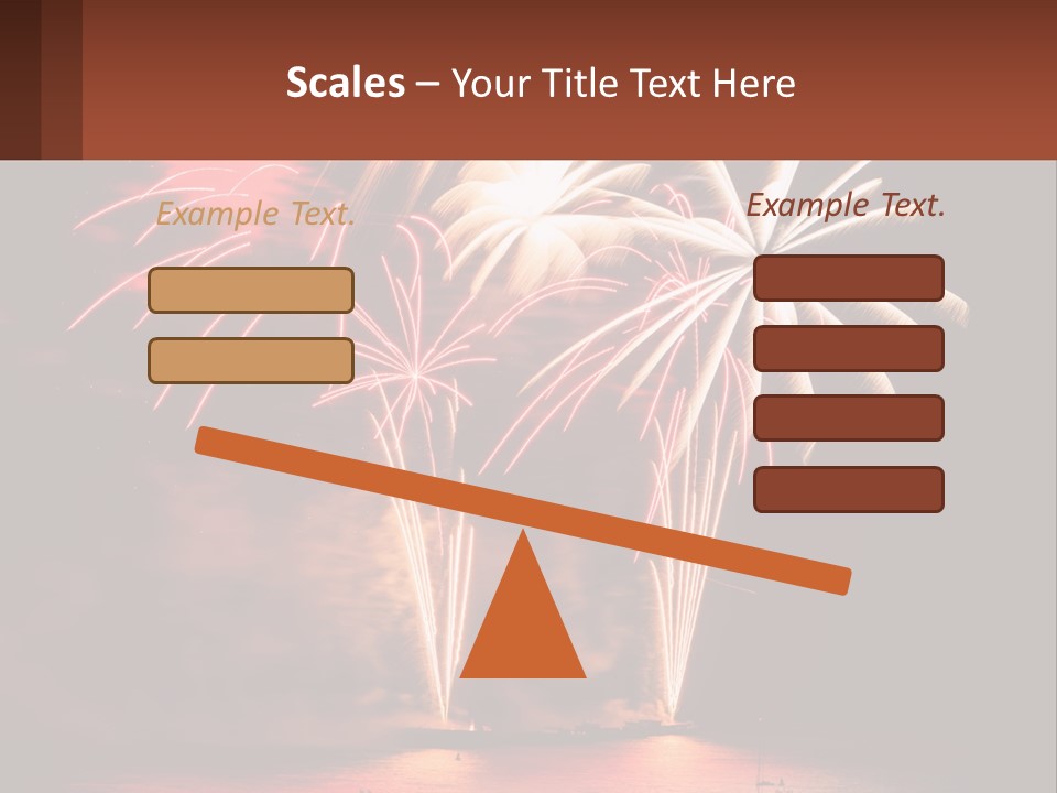 Fireworks Are Lit Up In The Night Sky PowerPoint Template