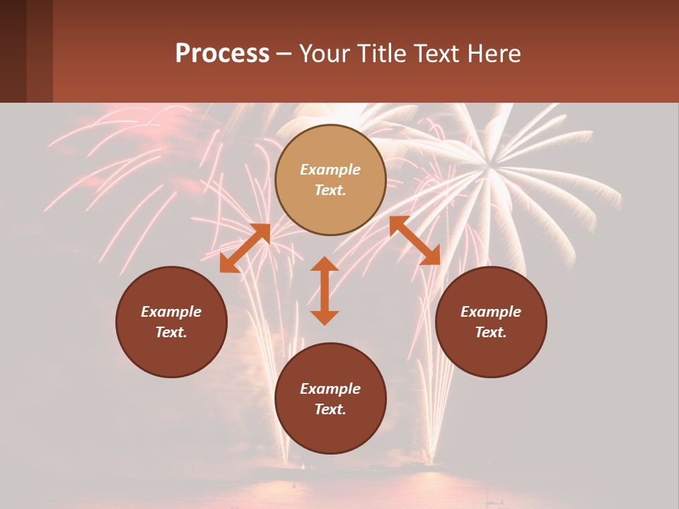 Fireworks Are Lit Up In The Night Sky PowerPoint Template