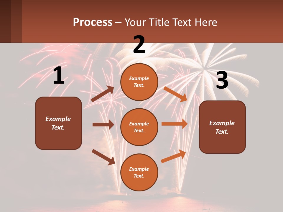 Fireworks Are Lit Up In The Night Sky PowerPoint Template