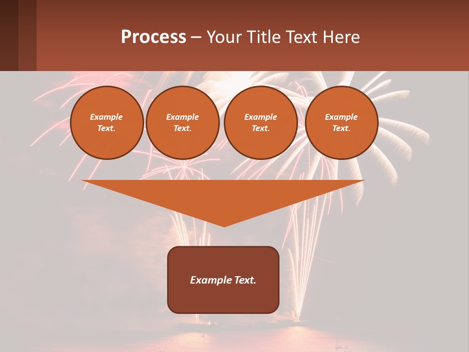 Fireworks Are Lit Up In The Night Sky PowerPoint Template