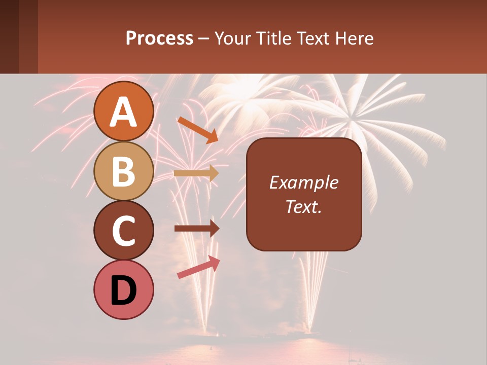 Fireworks Are Lit Up In The Night Sky PowerPoint Template