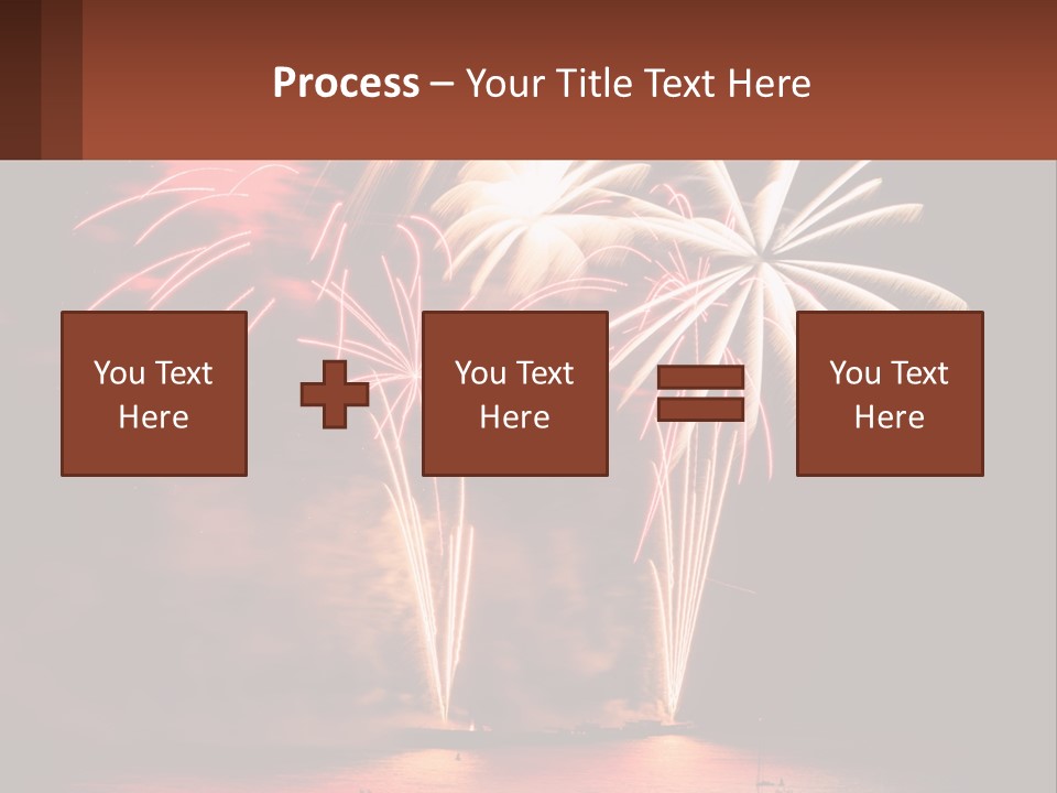 Fireworks Are Lit Up In The Night Sky PowerPoint Template