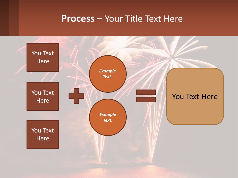 Fireworks Are Lit Up In The Night Sky PowerPoint Template