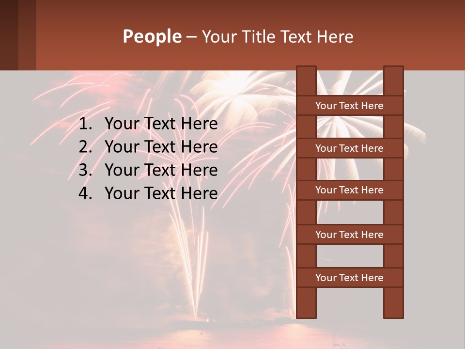 Fireworks Are Lit Up In The Night Sky PowerPoint Template