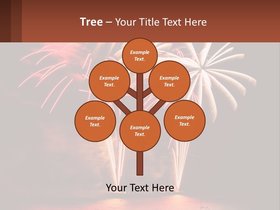 Fireworks Are Lit Up In The Night Sky PowerPoint Template
