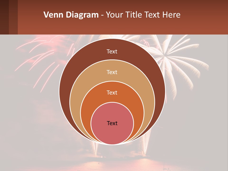 Fireworks Are Lit Up In The Night Sky PowerPoint Template