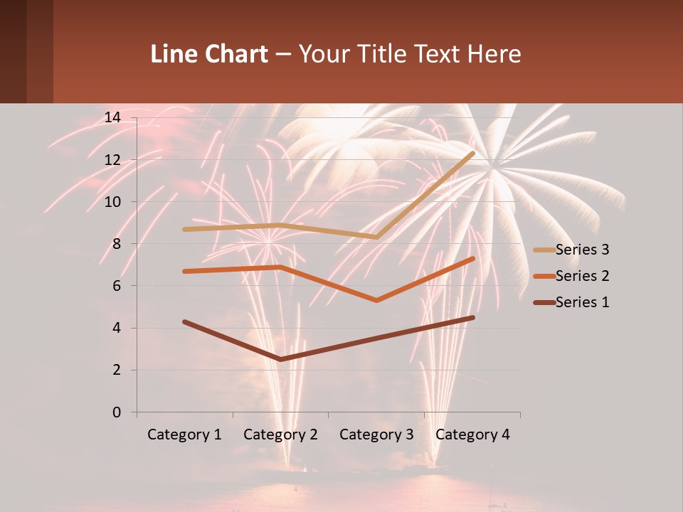 Fireworks Are Lit Up In The Night Sky PowerPoint Template