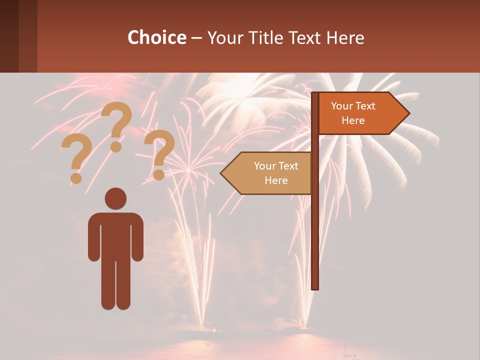 Fireworks Are Lit Up In The Night Sky PowerPoint Template