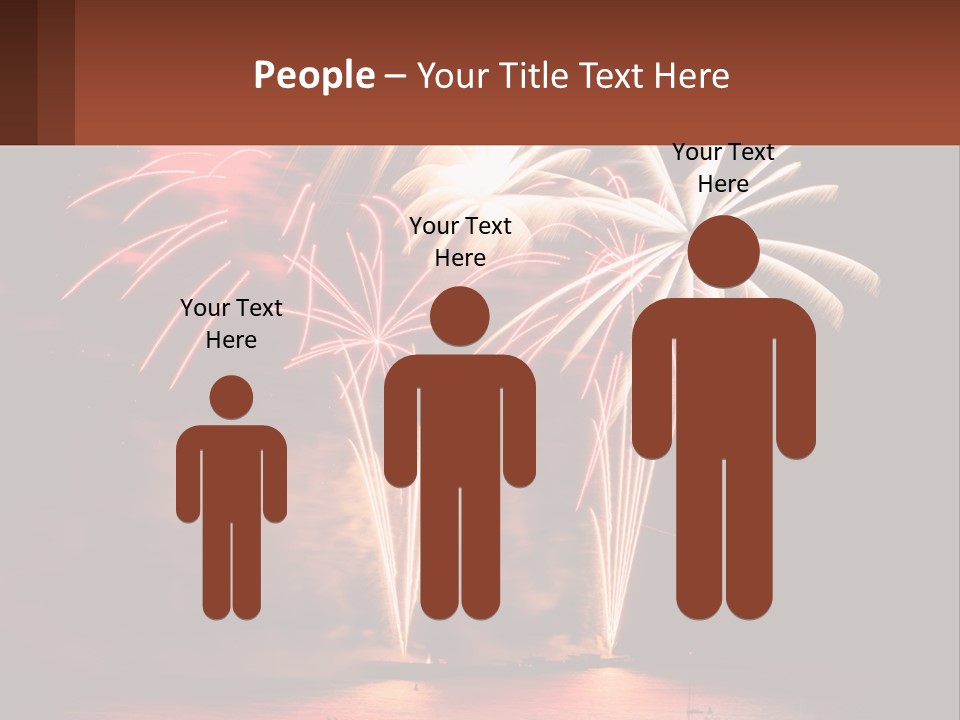 Fireworks Are Lit Up In The Night Sky PowerPoint Template
