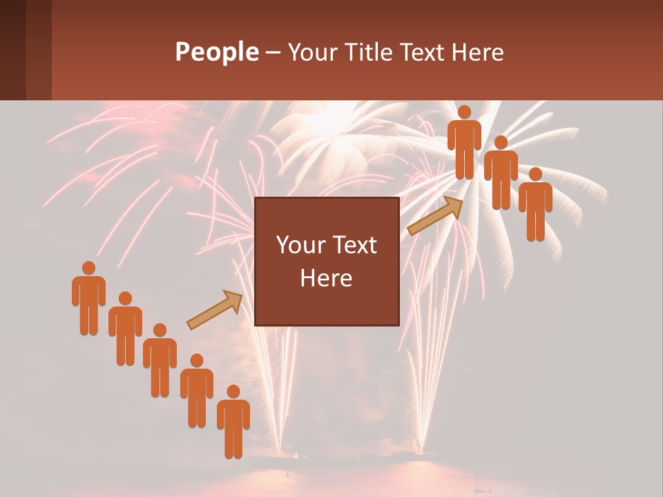 Fireworks Are Lit Up In The Night Sky PowerPoint Template
