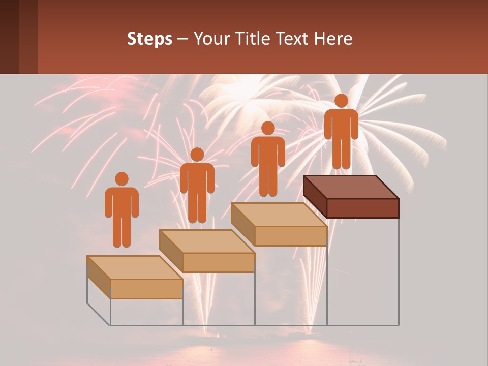 Fireworks Are Lit Up In The Night Sky PowerPoint Template