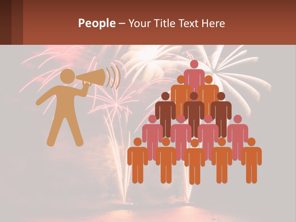 Fireworks Are Lit Up In The Night Sky PowerPoint Template
