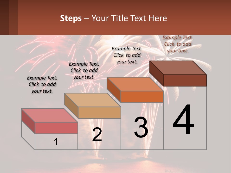 Fireworks Are Lit Up In The Night Sky PowerPoint Template