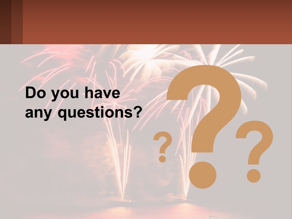 Fireworks Are Lit Up In The Night Sky PowerPoint Template