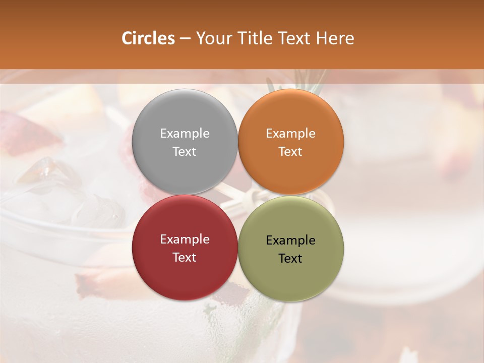 A Table Topped With Glasses Filled With Fruit PowerPoint Template