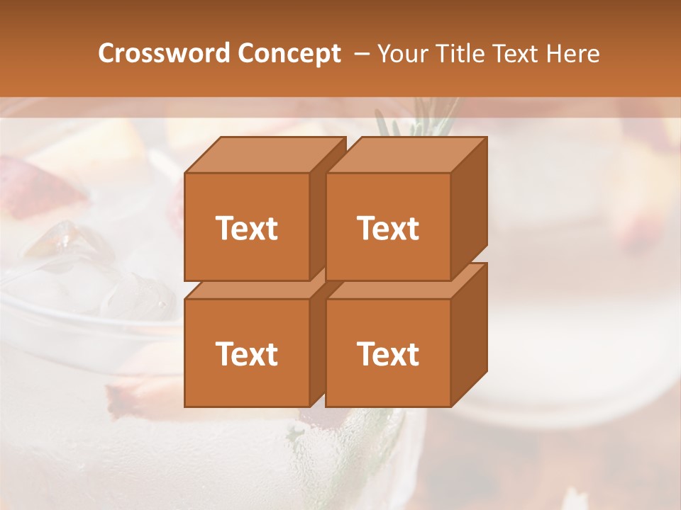 A Table Topped With Glasses Filled With Fruit PowerPoint Template