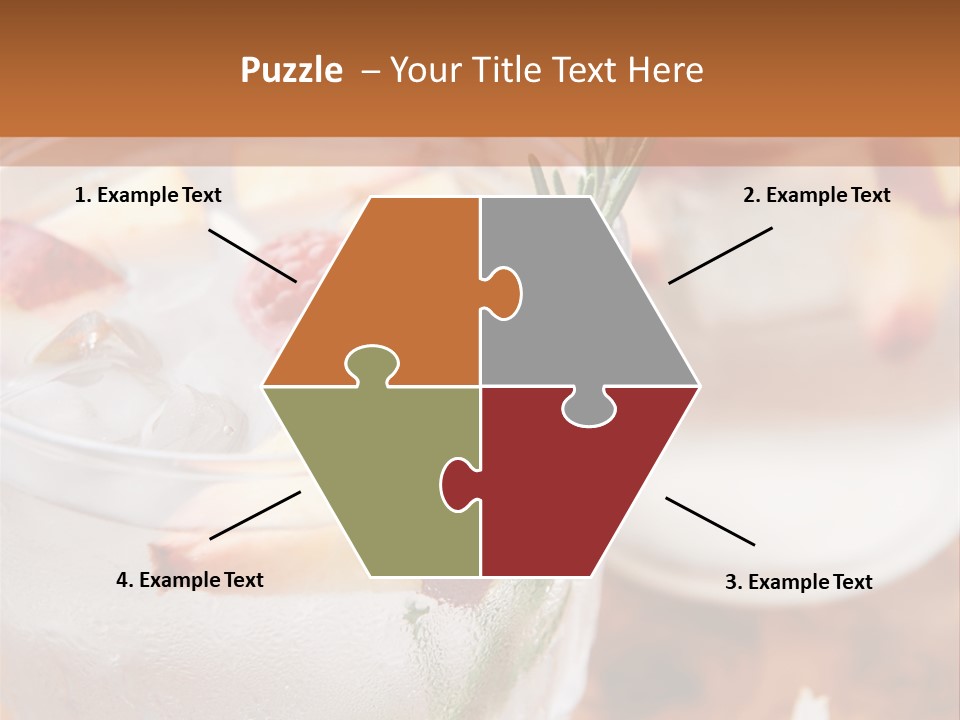 A Table Topped With Glasses Filled With Fruit PowerPoint Template