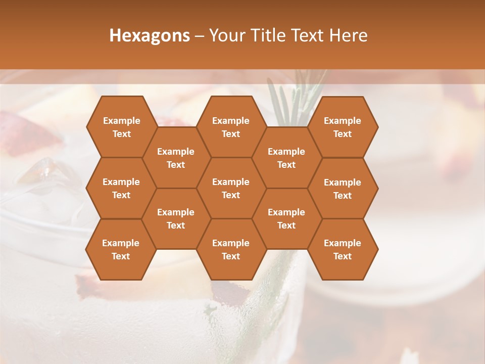A Table Topped With Glasses Filled With Fruit PowerPoint Template