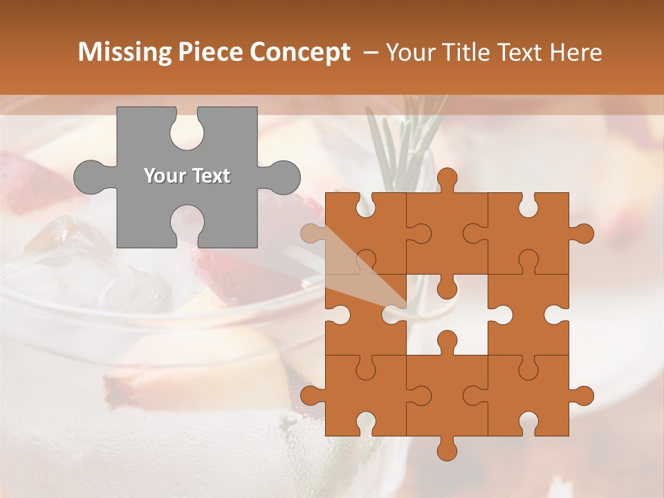 A Table Topped With Glasses Filled With Fruit PowerPoint Template