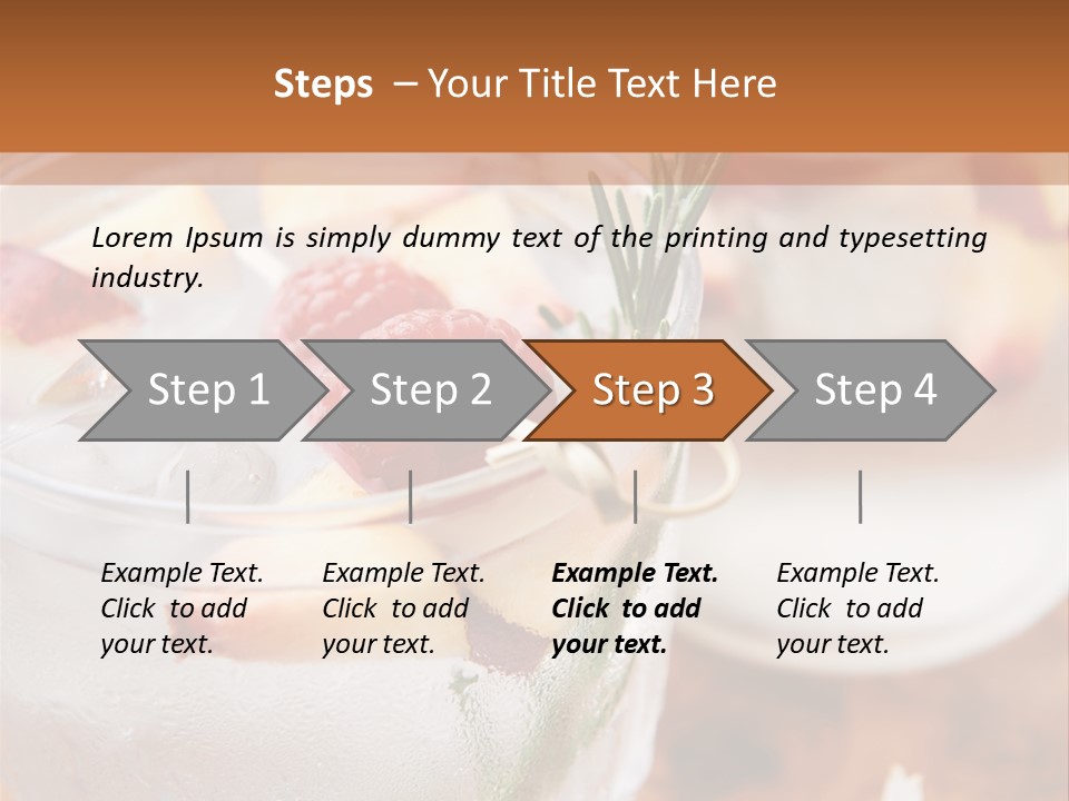 A Table Topped With Glasses Filled With Fruit PowerPoint Template