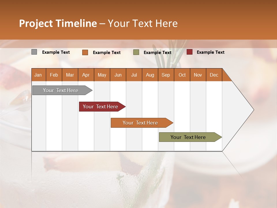 A Table Topped With Glasses Filled With Fruit PowerPoint Template
