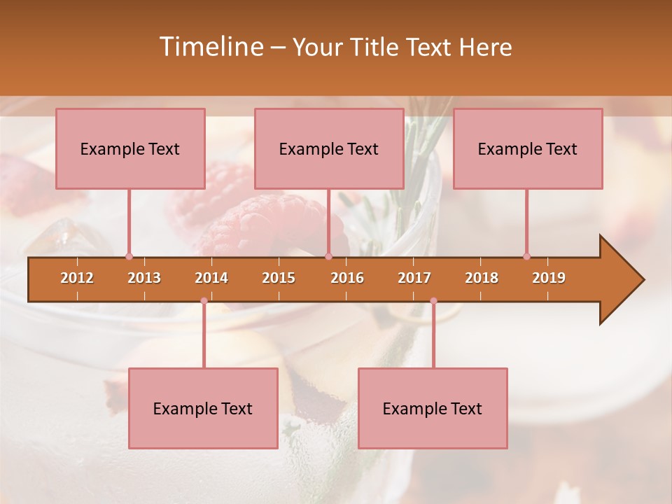 A Table Topped With Glasses Filled With Fruit PowerPoint Template