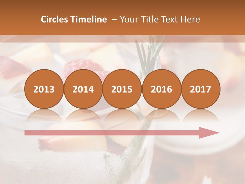 A Table Topped With Glasses Filled With Fruit PowerPoint Template