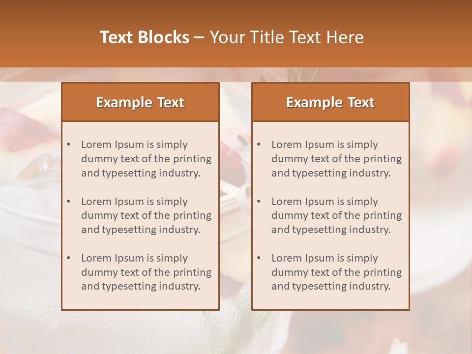 A Table Topped With Glasses Filled With Fruit PowerPoint Template