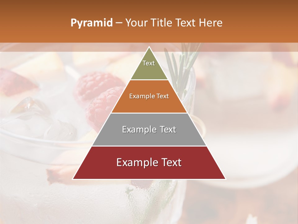 A Table Topped With Glasses Filled With Fruit PowerPoint Template