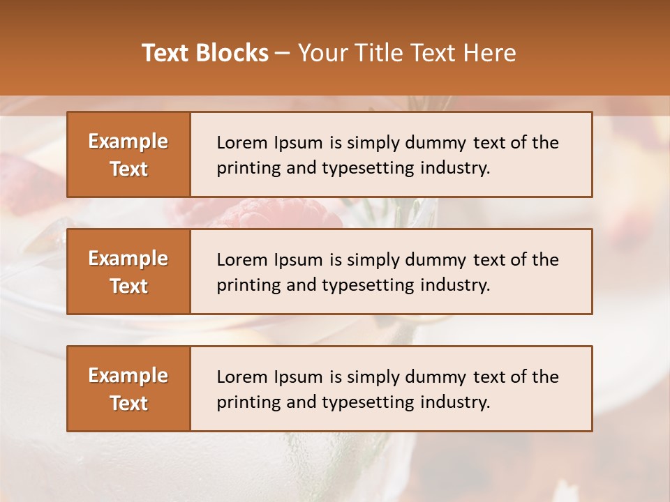 A Table Topped With Glasses Filled With Fruit PowerPoint Template