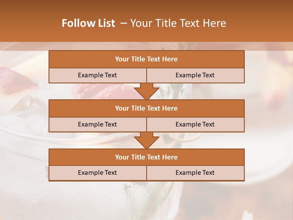 A Table Topped With Glasses Filled With Fruit PowerPoint Template