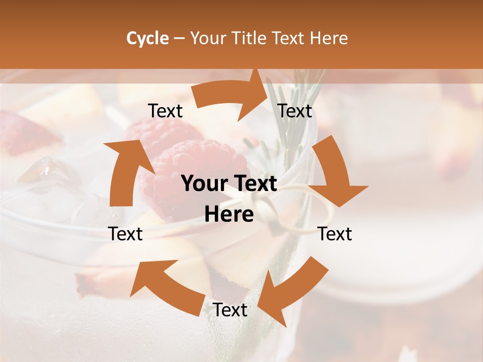 A Table Topped With Glasses Filled With Fruit PowerPoint Template