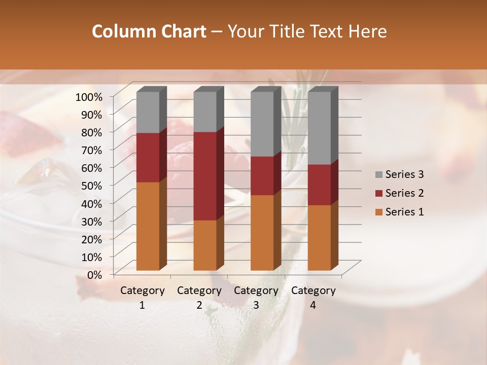 A Table Topped With Glasses Filled With Fruit PowerPoint Template